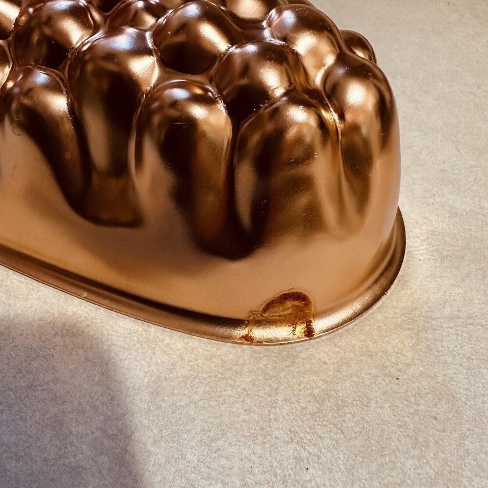 Copper Color Aluminum Grapes Design Jello Mold Wall Hanging Farmhouse Décor 4Cup - Picture 9 of 13